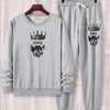 2 pcs men's Fleece Graphic Sweatshirt Track suit