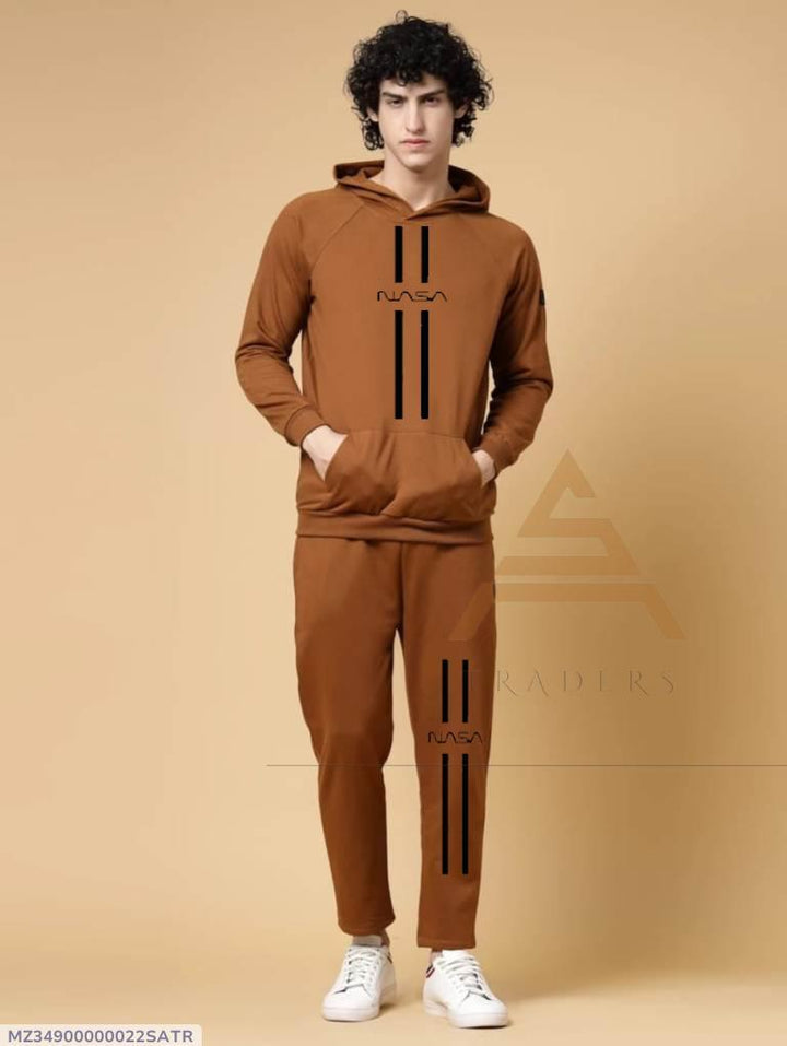 2 Pcs Men's Printed Hoodie Track suit